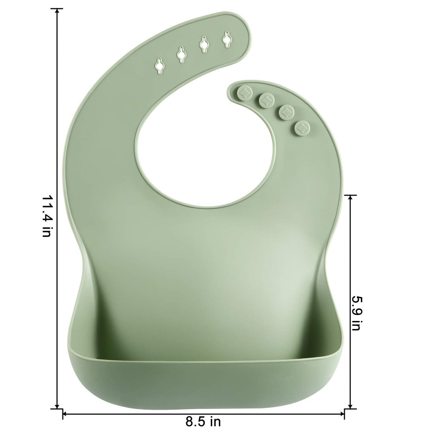 Zachte Silicone baby slabber. BPA-Vrij